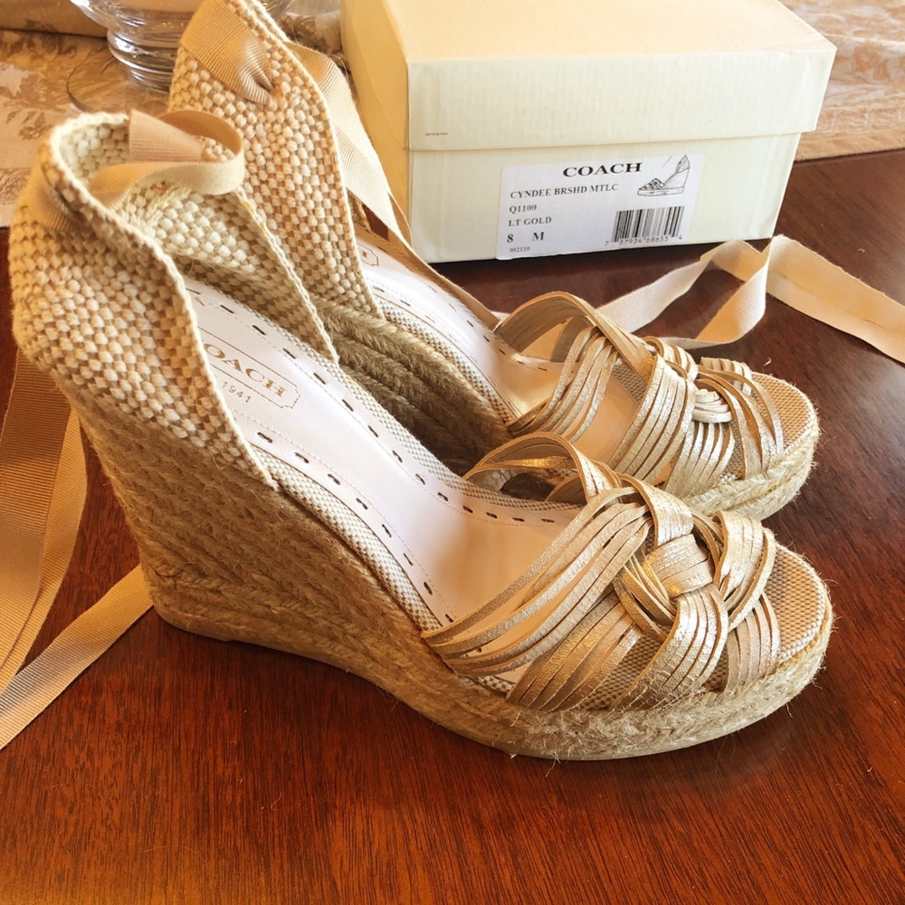 Coach Cyndee Metallic Espadrilles